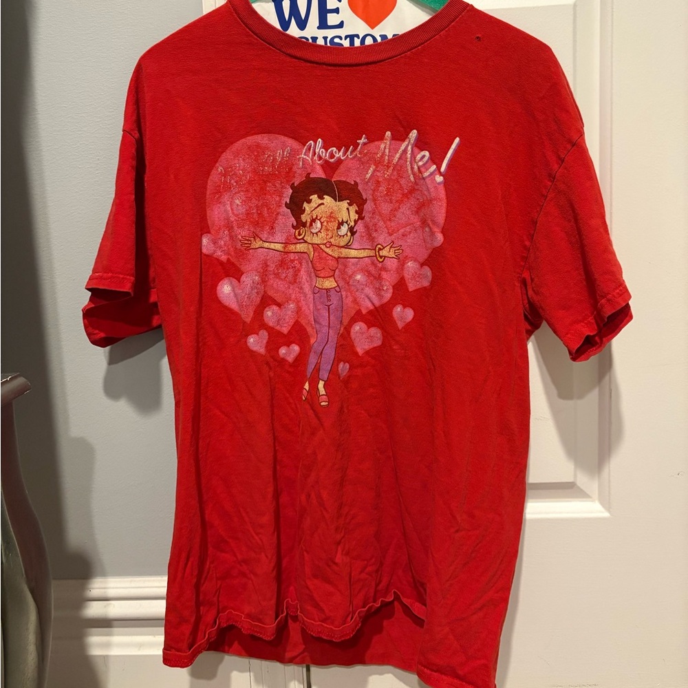 Vintage Red Betty Boop cotton t-shirt tee